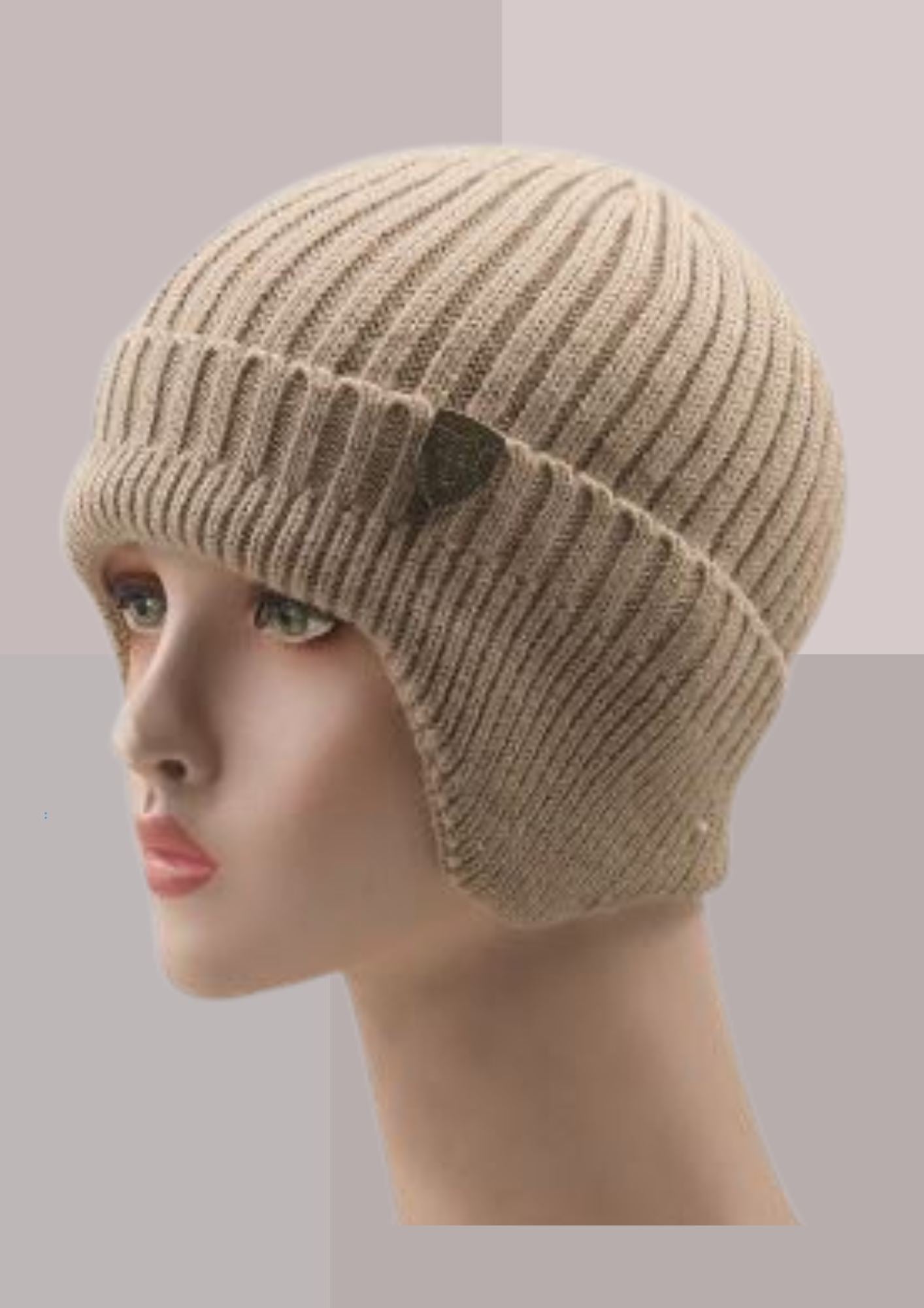 Bonnet Cache-oreilles Marron à Pompons – Taille Unique Femme, Neuf Sans étiquette, Hiver Doux