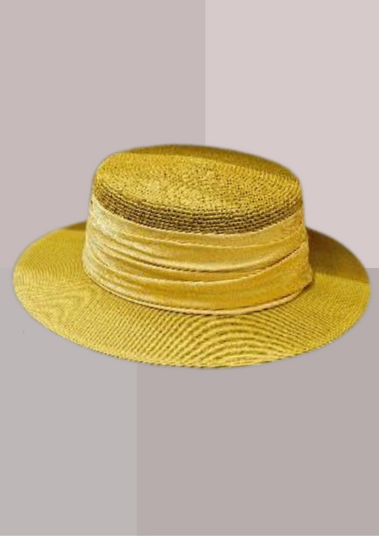 Chapeau de Paille Femme Chic Jaune | Cap-Chapeau