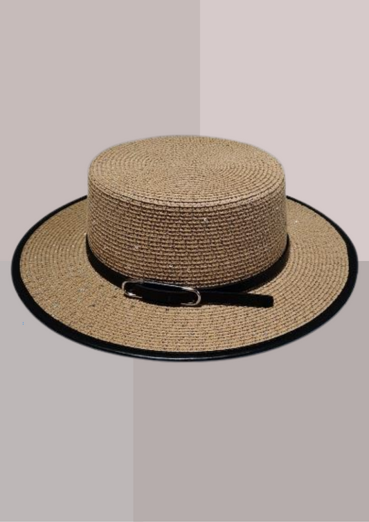 Chapeau de Paille Chic avec Brillants | Cap-Chapeau