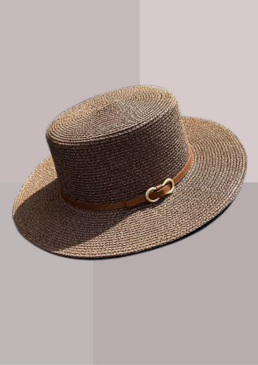 Canotier  Femme Chic Belle Couleur Chocolat | Cap-Chapeau