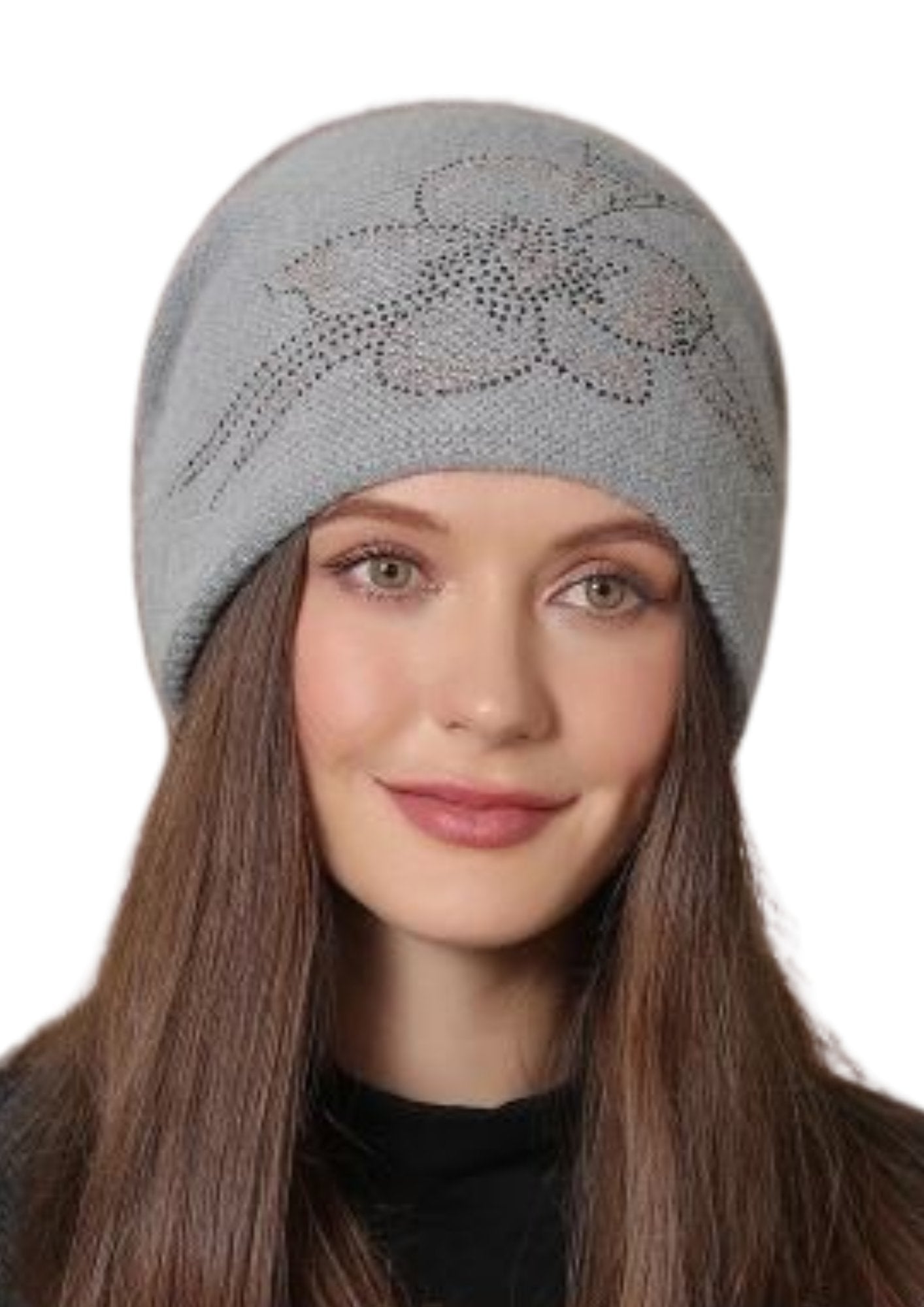 Bonnet Fleur Femme Brodé Strass | Cap-Chapeau