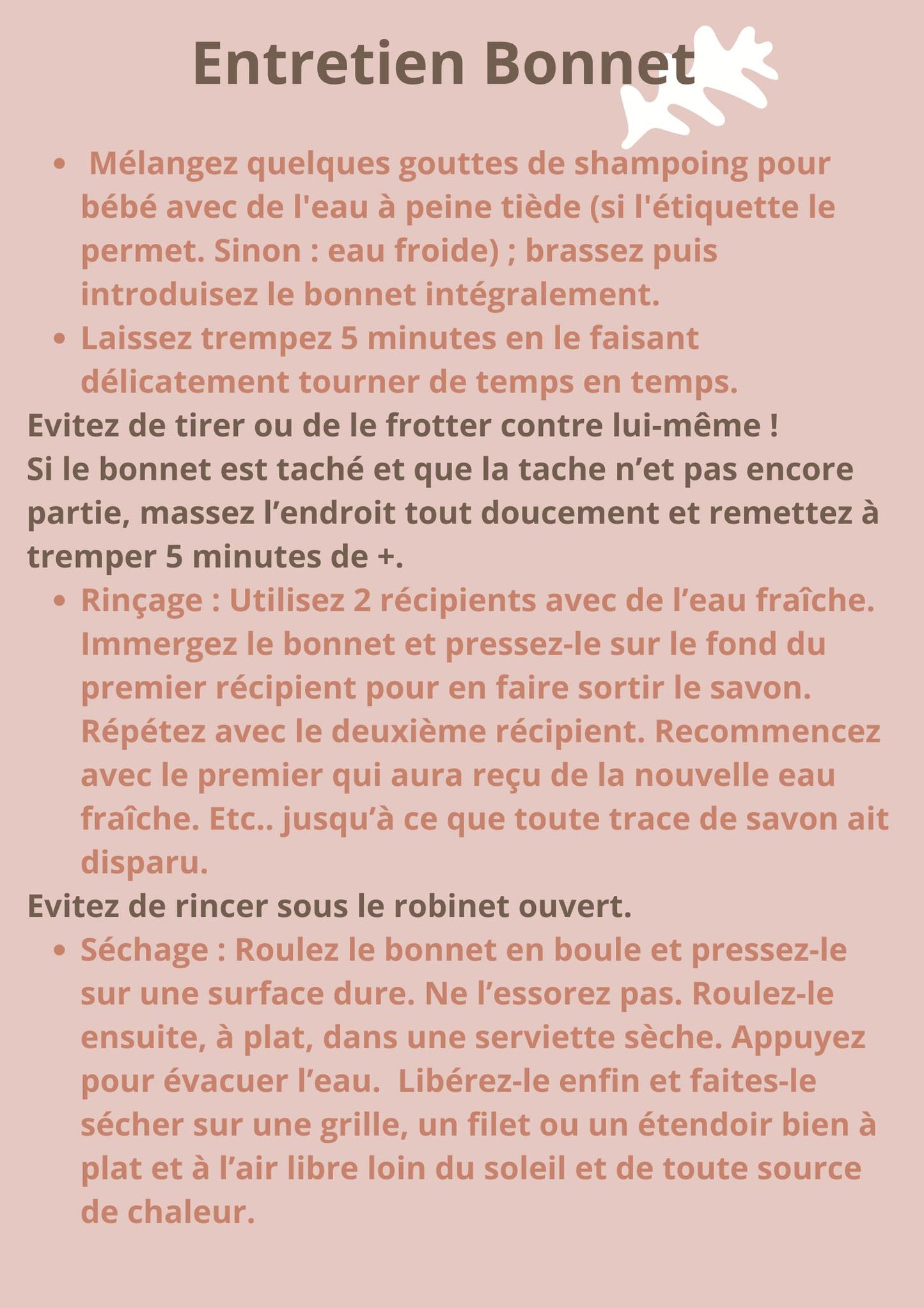 Lavage Bonnet chaud Bébé | Cap-Chapeau