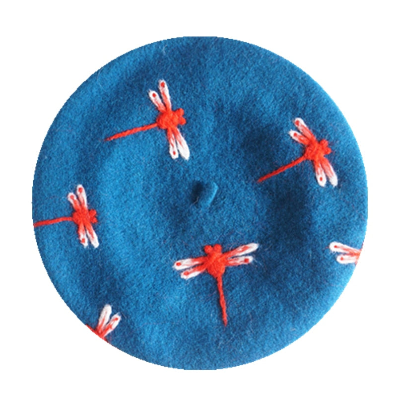 Beret  Femme Luxe Libellules | Cap-Chapeau