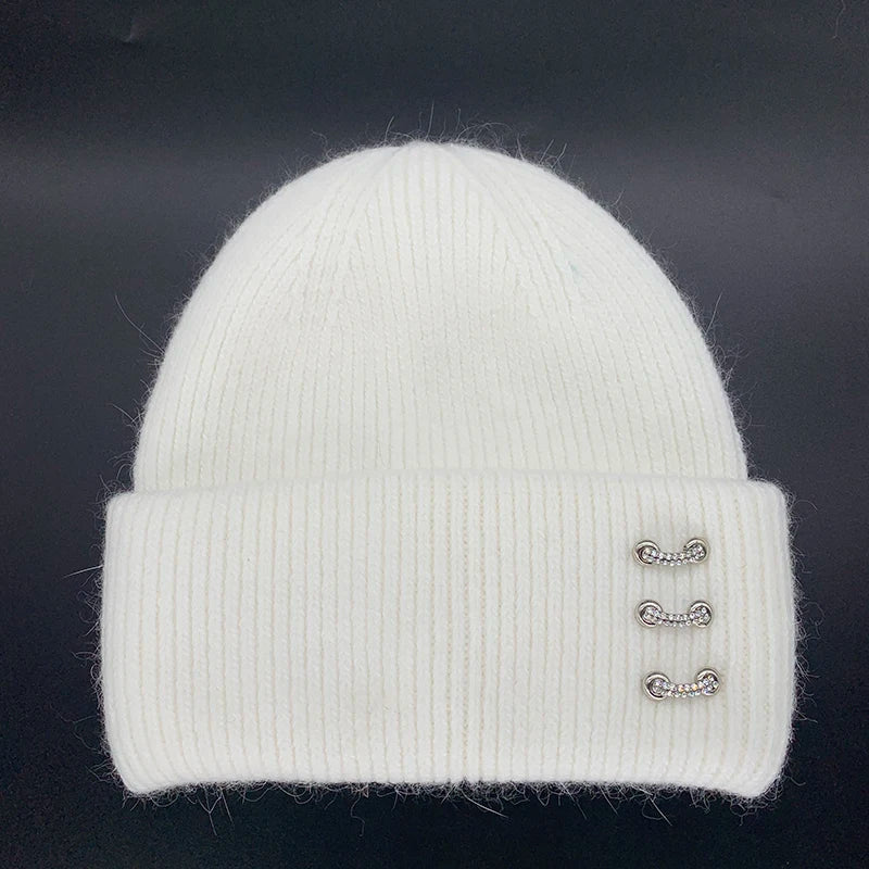 Bonnet blanc femme chic cachemire | Cap-Chapeau