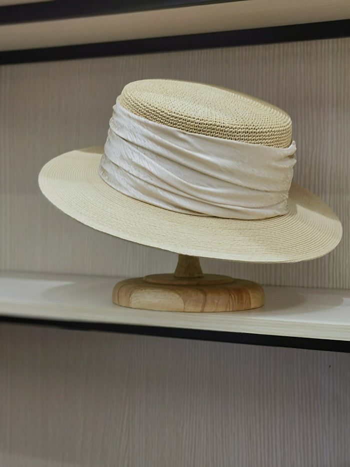 Joli Chapeau de Paille Femme Chic Ivoire | Cap-Chapeau