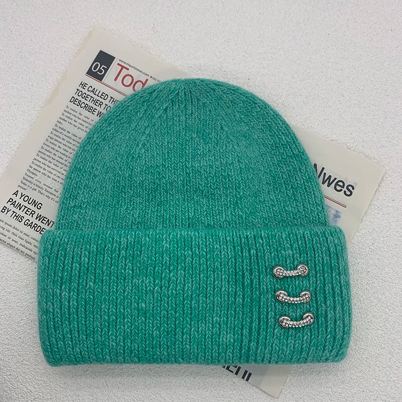Bonnet femme vert chic  en cachemire | Cap-Chapeau