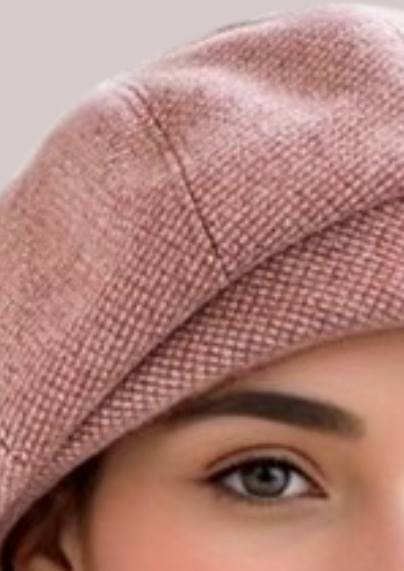 Beret femmes rose et blanc petits carreaux | Cap-Chapeau