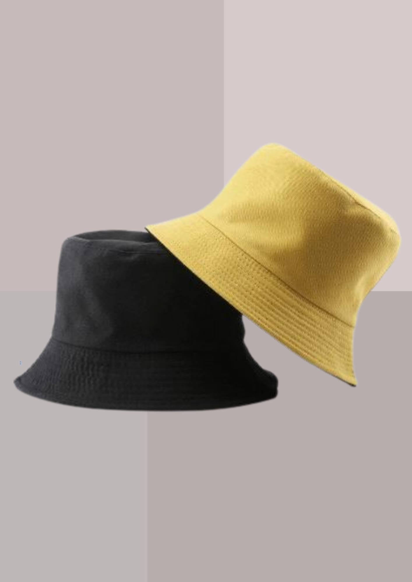 Bob Réversible Jaune et Noir | Cap-Chapeau