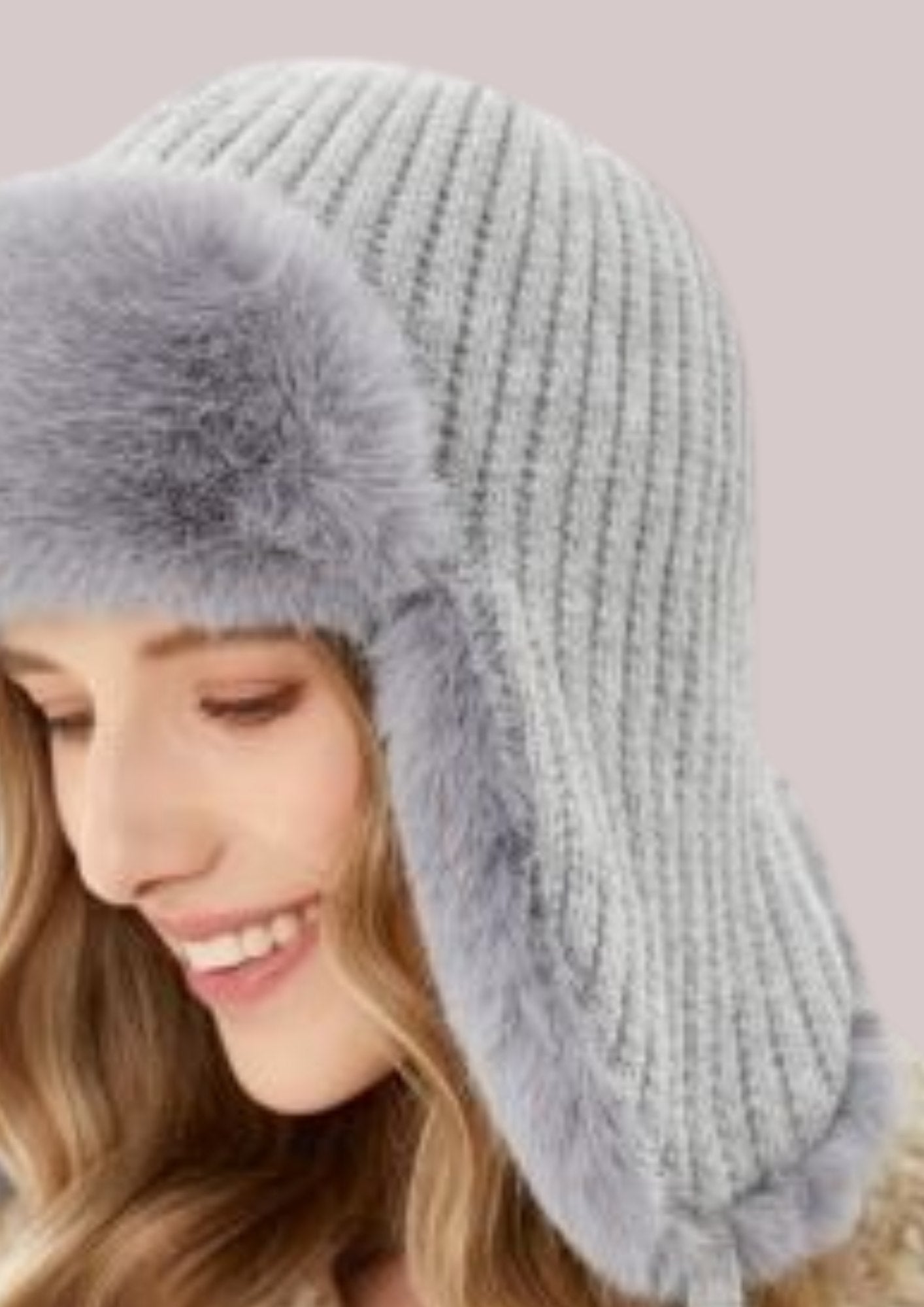 Bonnet en fourrure grise Chapka | Cap-Chapeau
