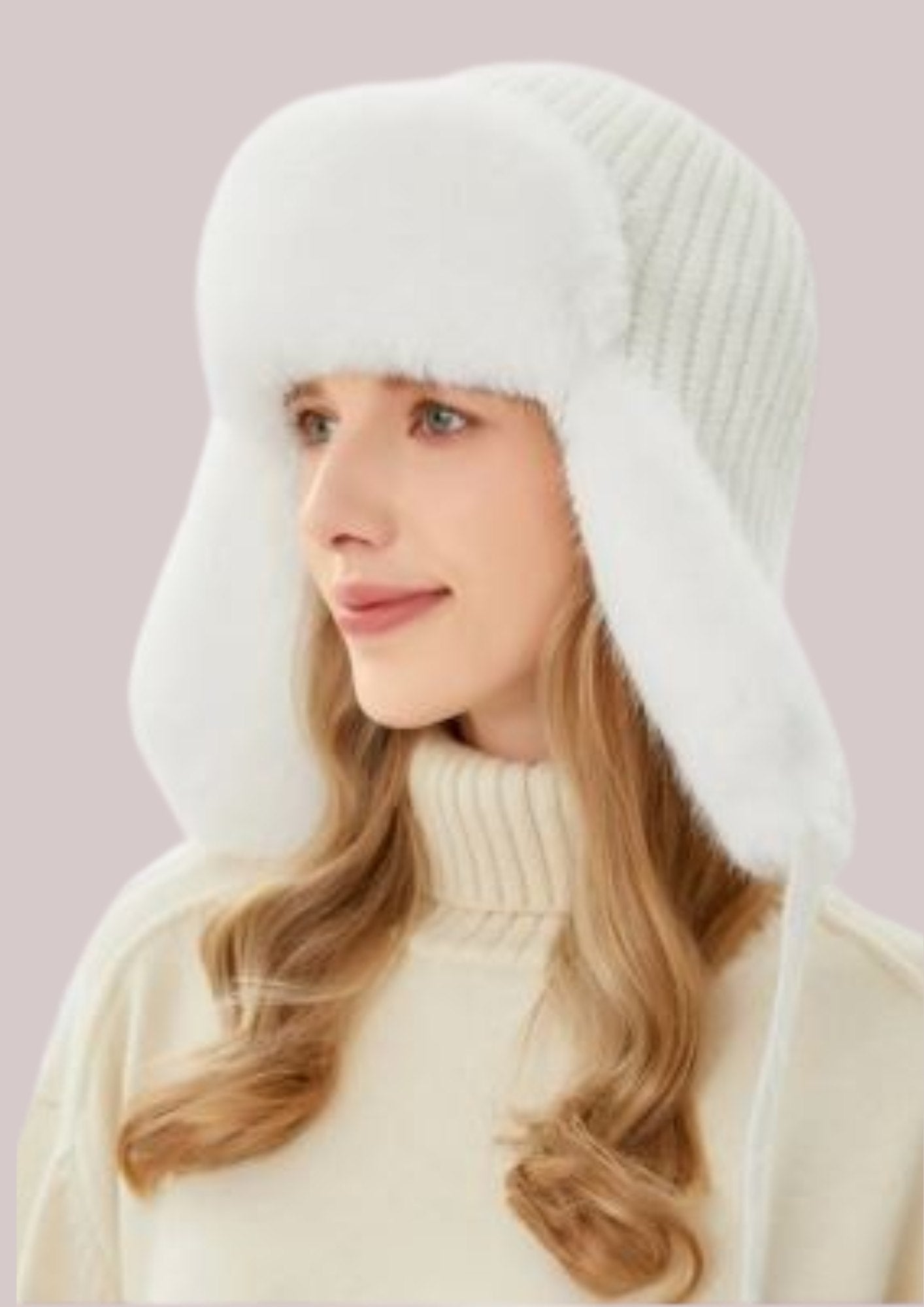 Bonnet femme élégant chapka blanche | Cap-Chapeau