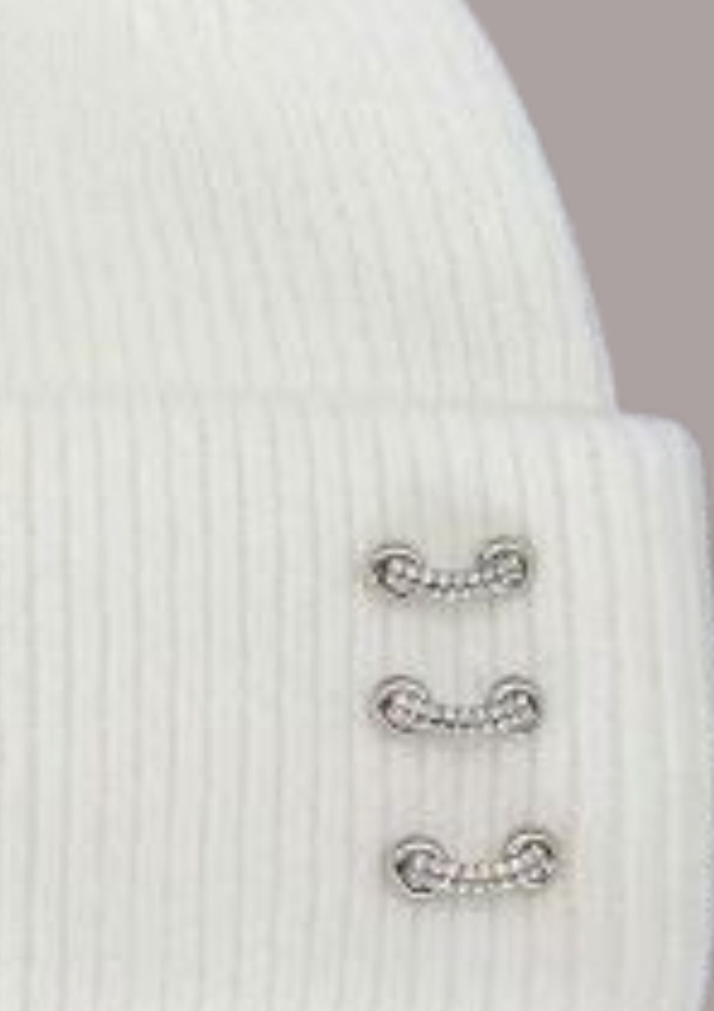 Bonnet blanc femme cachemire et brillants | Cap-Chapeau