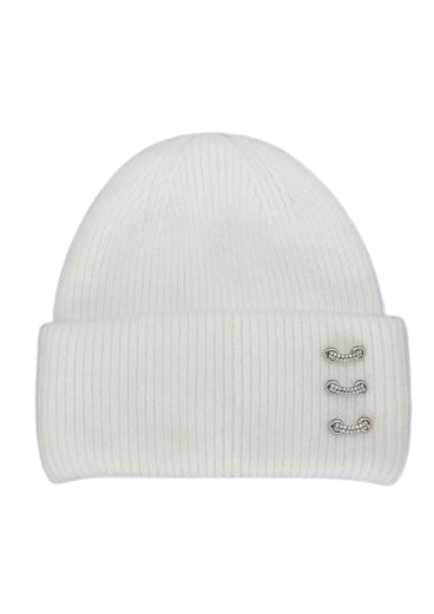 Bonnet blanc femme chaud cachemire | Cap-Chapeau