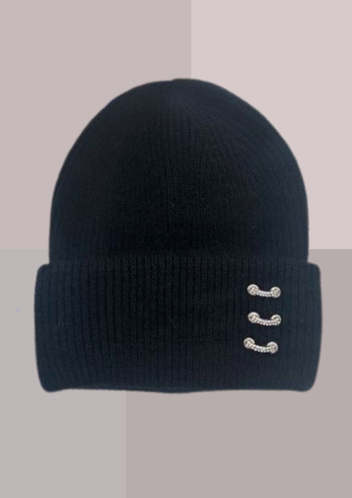 Bonnet cachemire noir femme chic | Cap-Chapeau