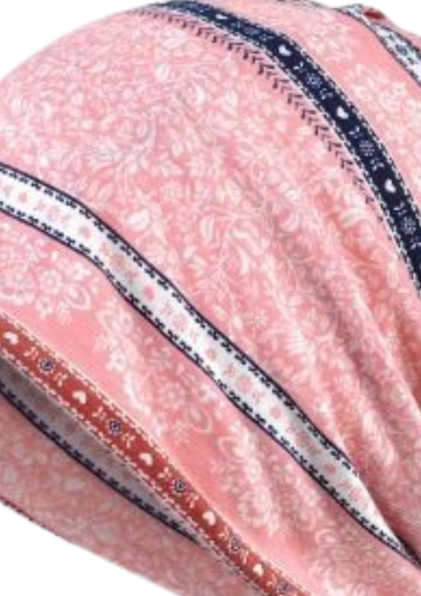 Bonnet Coton Femme rose imprimé fleurs | Cap-Chapeau