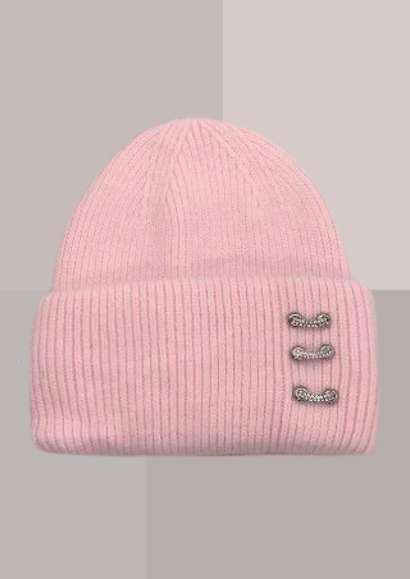 Bonnet rose femme chic cachemire | Cap-Chapeau
