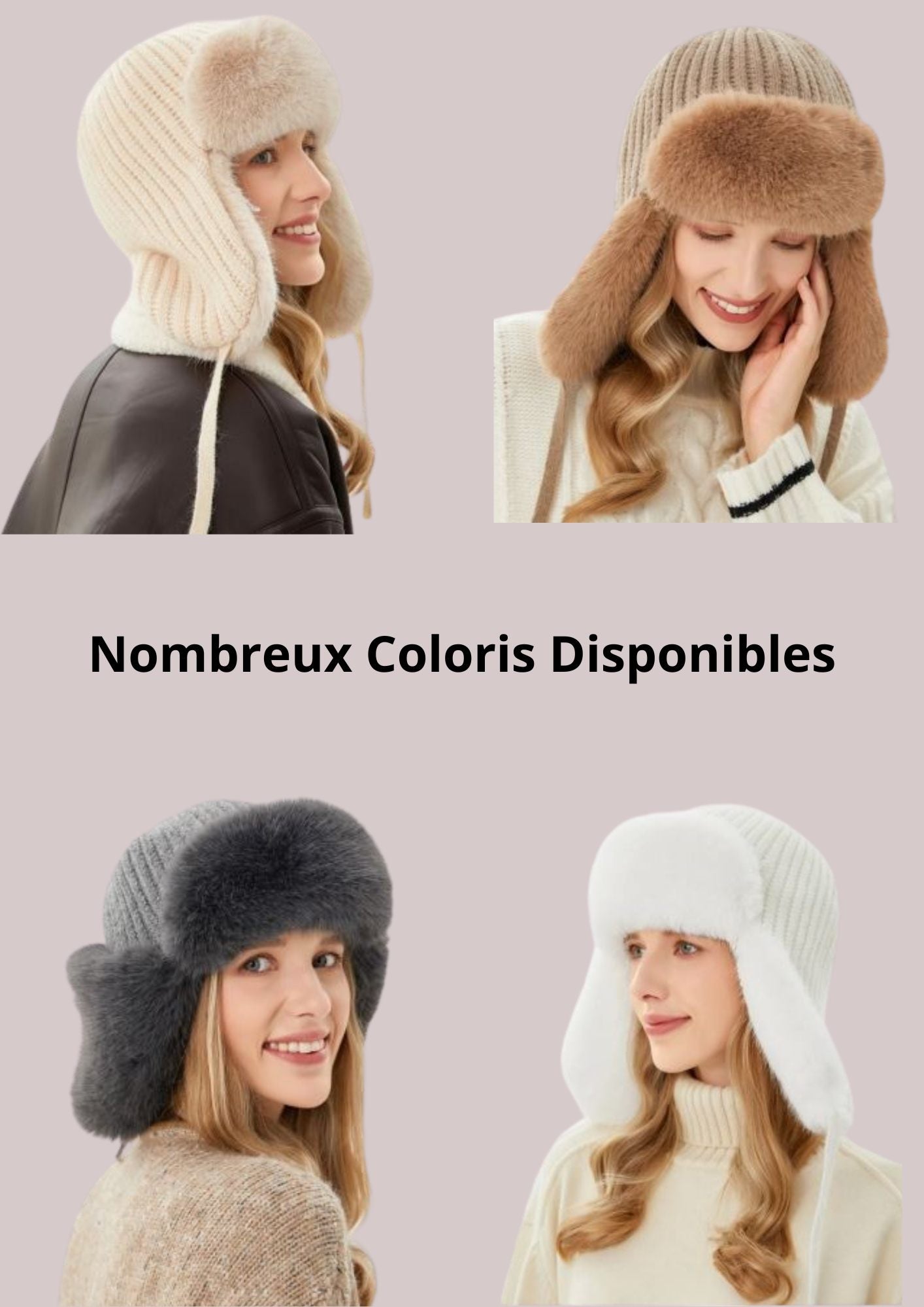 Bonnet femme elegant en fausse fourrure | Cap-Chapeau
