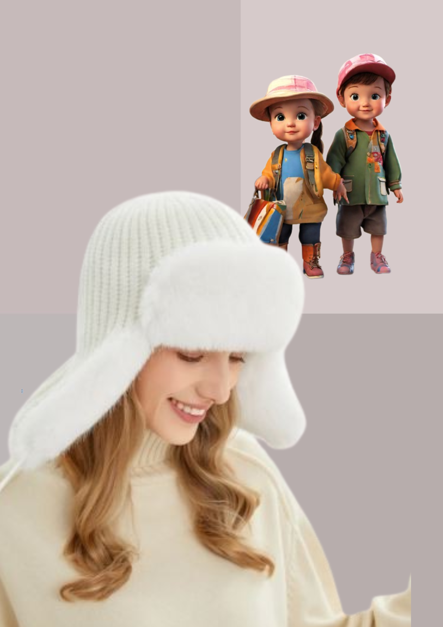 Chapka enfant blanche | Cap-Chapeau
