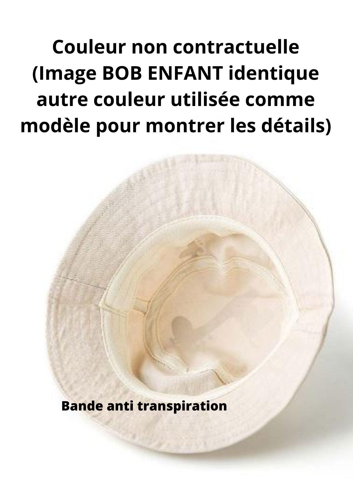 Bob Enfant Détail intérieur | Cap-Chapeau