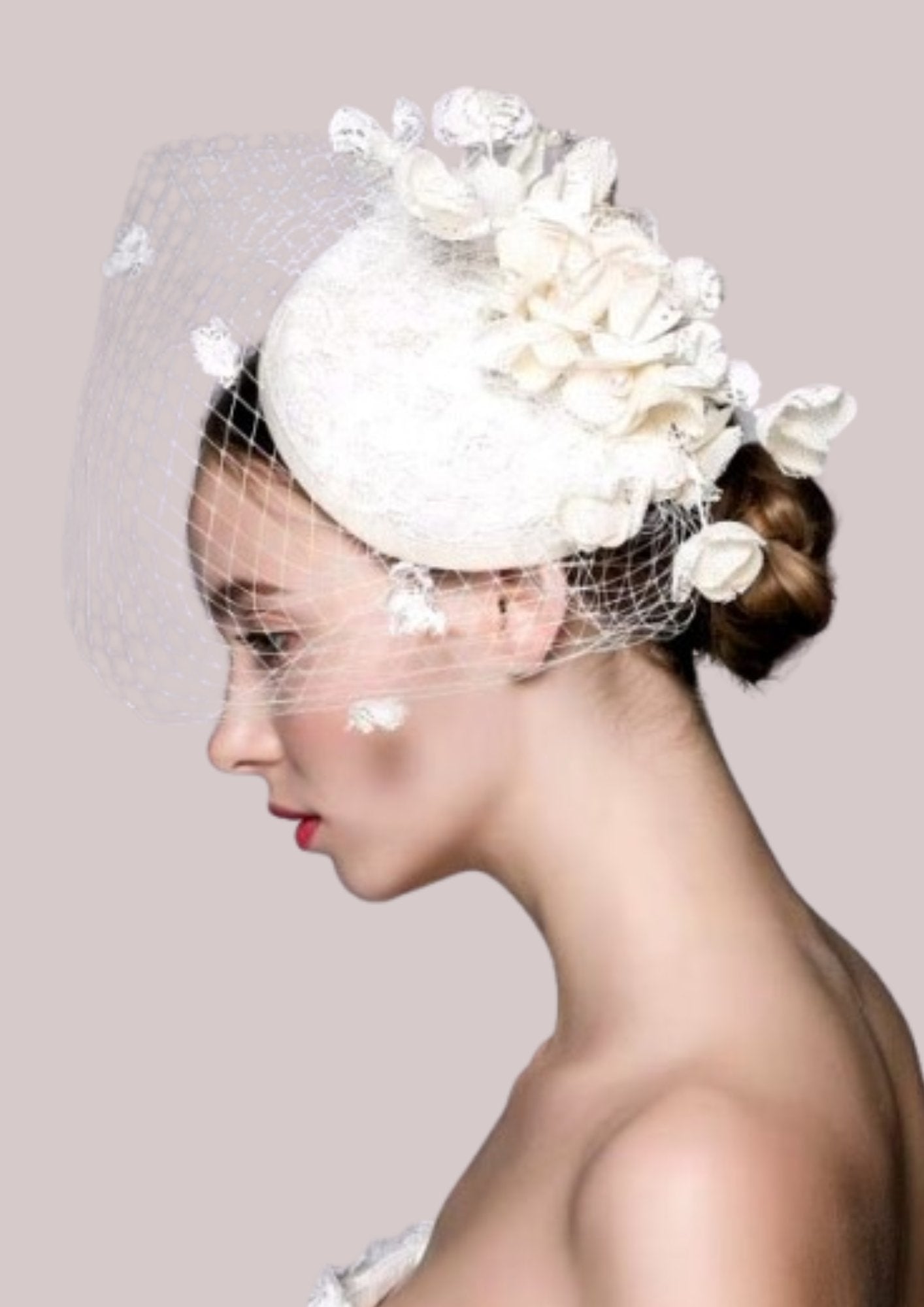 Chapeau bibi voilette pour mariage | Cap-Chapeau