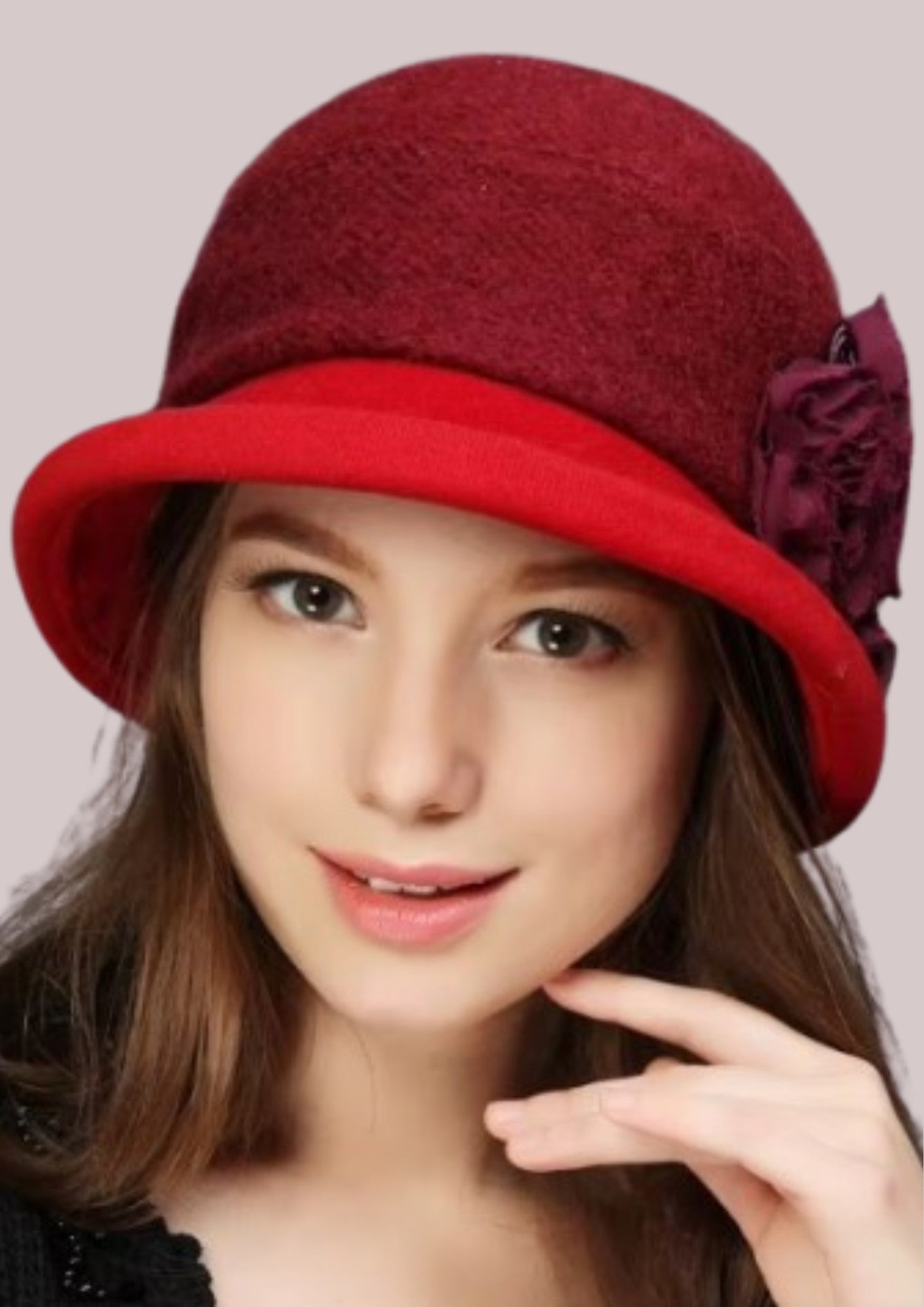 Chapeau chic Charleston rouge | Cap-Chapeau