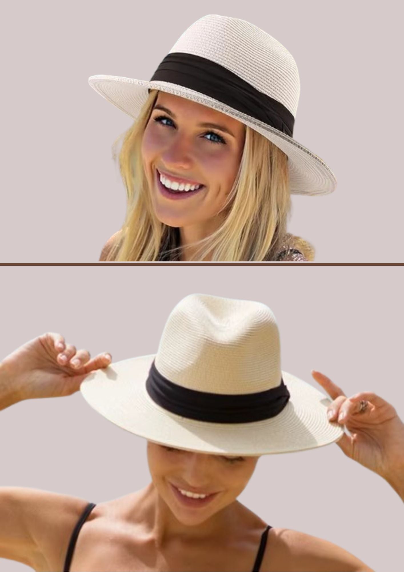 Chapeau de paille pour homme et femme blanc - Panama | Cap-Chapeau