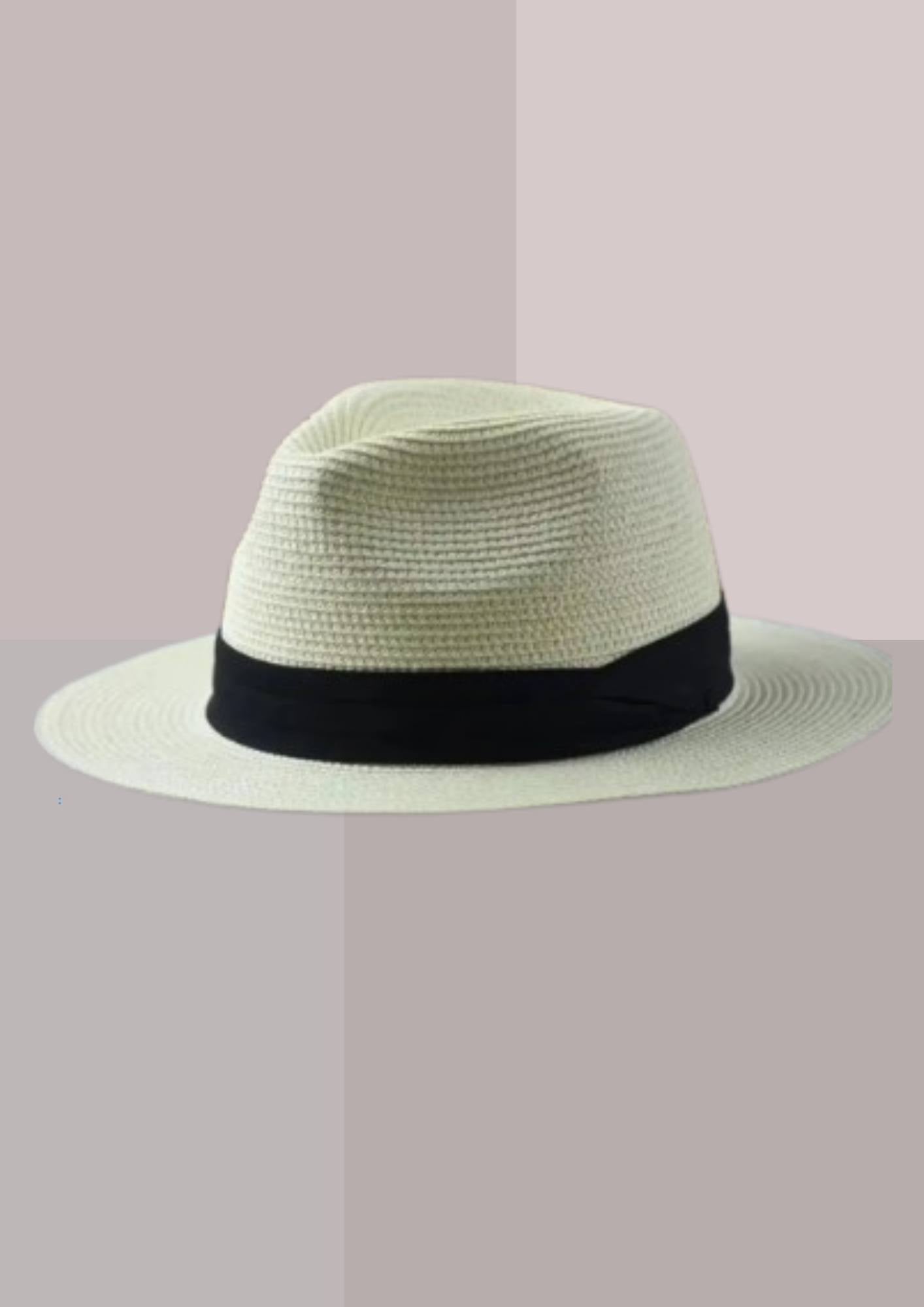 Chapeau en paille pour homme ou femme blanc - Panama | Cap-Chapeau