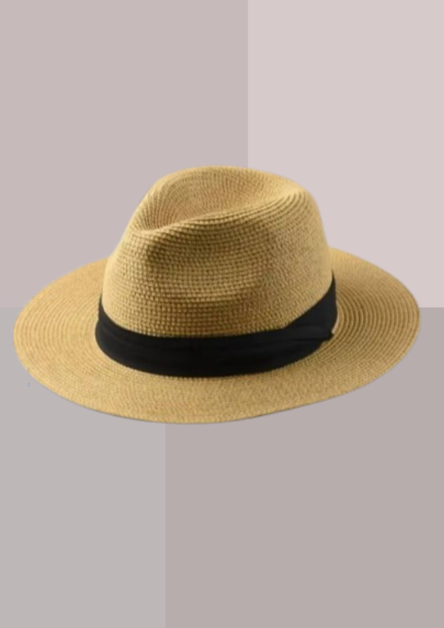 Chapeau de paille pour homme camel | Cap-chapeau