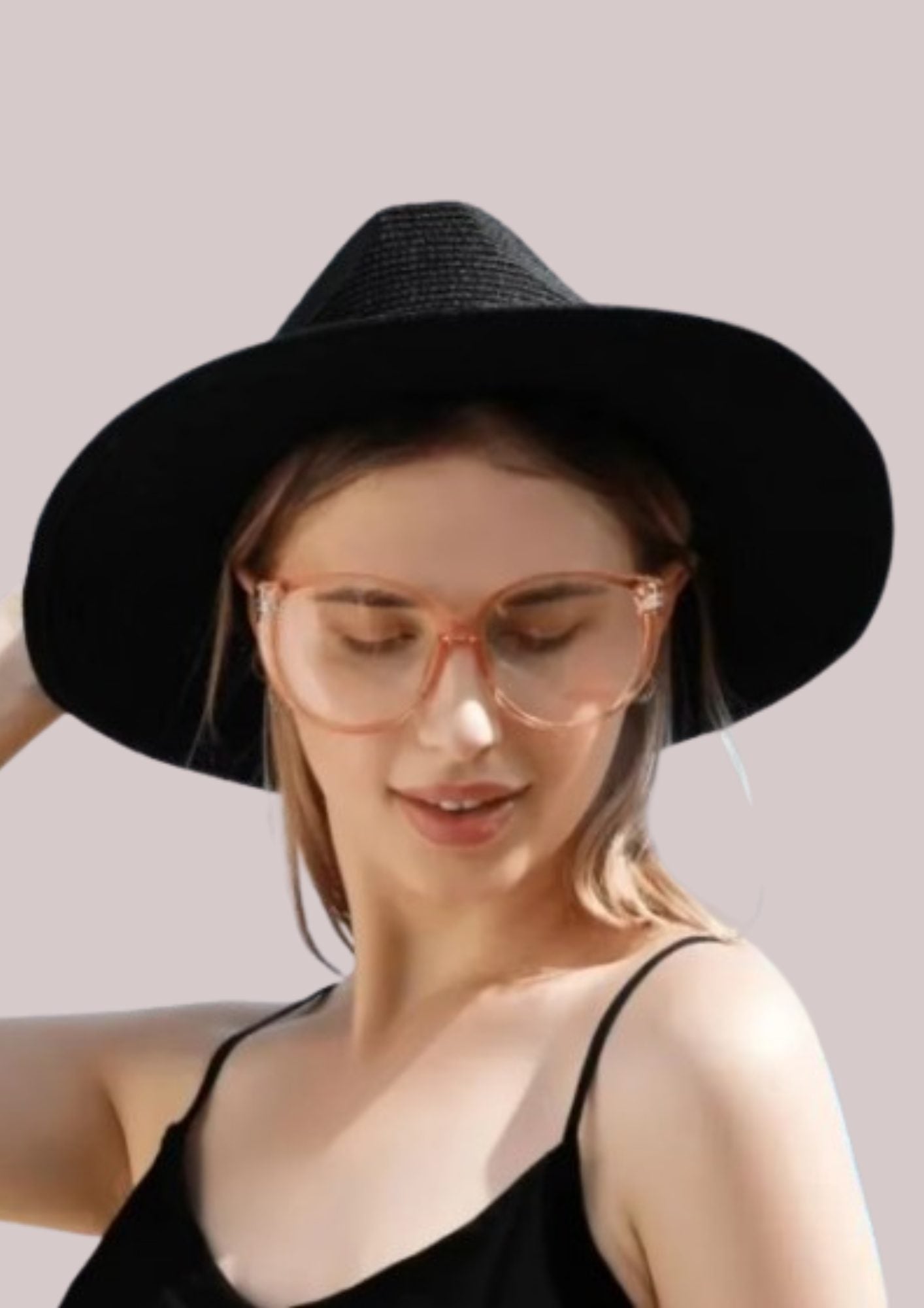 Chapeau de paille fedora femme noir | Cap-Chapeau