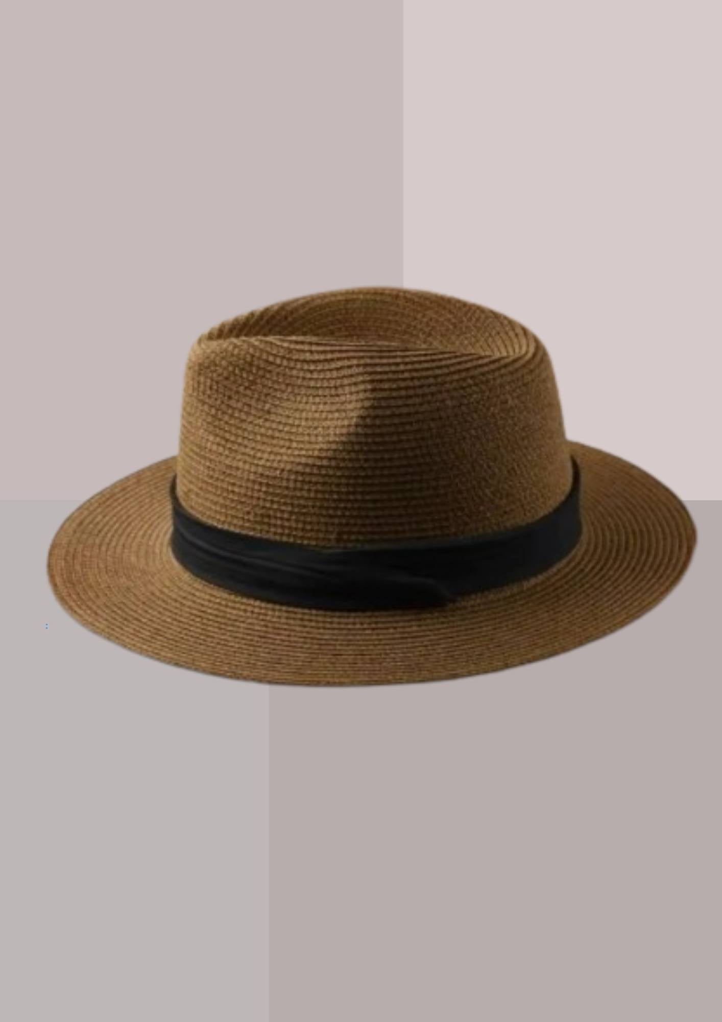 Chapeau panama de paille pour homme marron | Cap-Chapeau