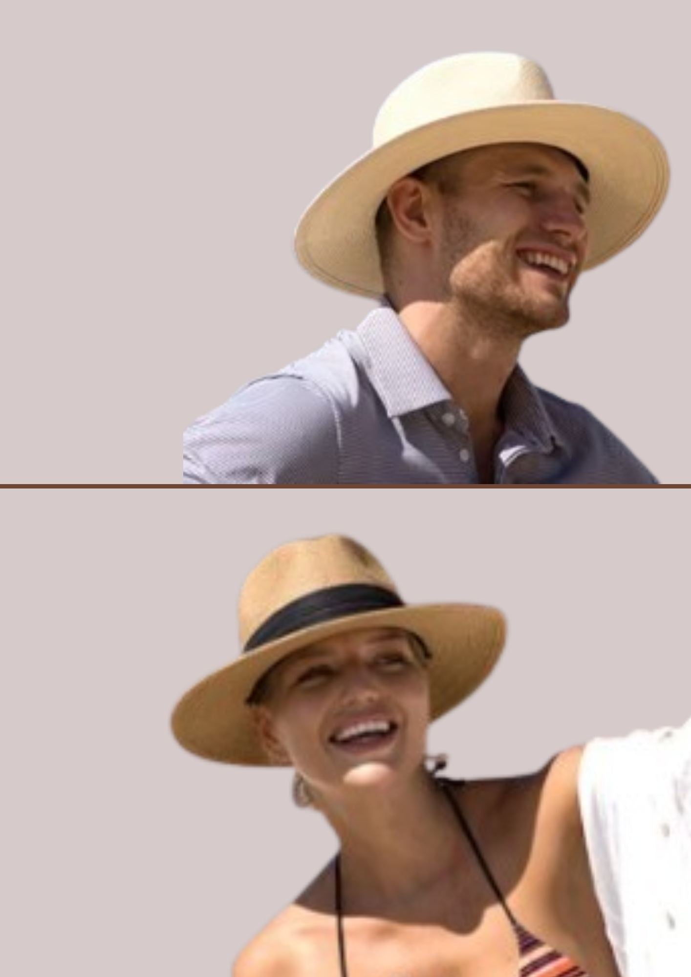 Chapeau en paille pour homme- unisexe - crème | Cap-Chapeau