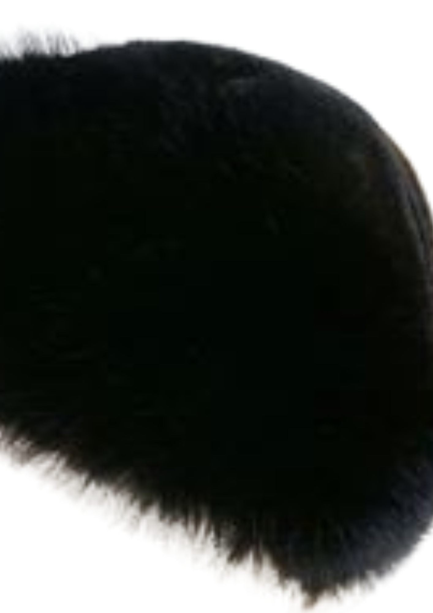 Toque Fourrure Synthétique Femme Noire | Cap-chapeau