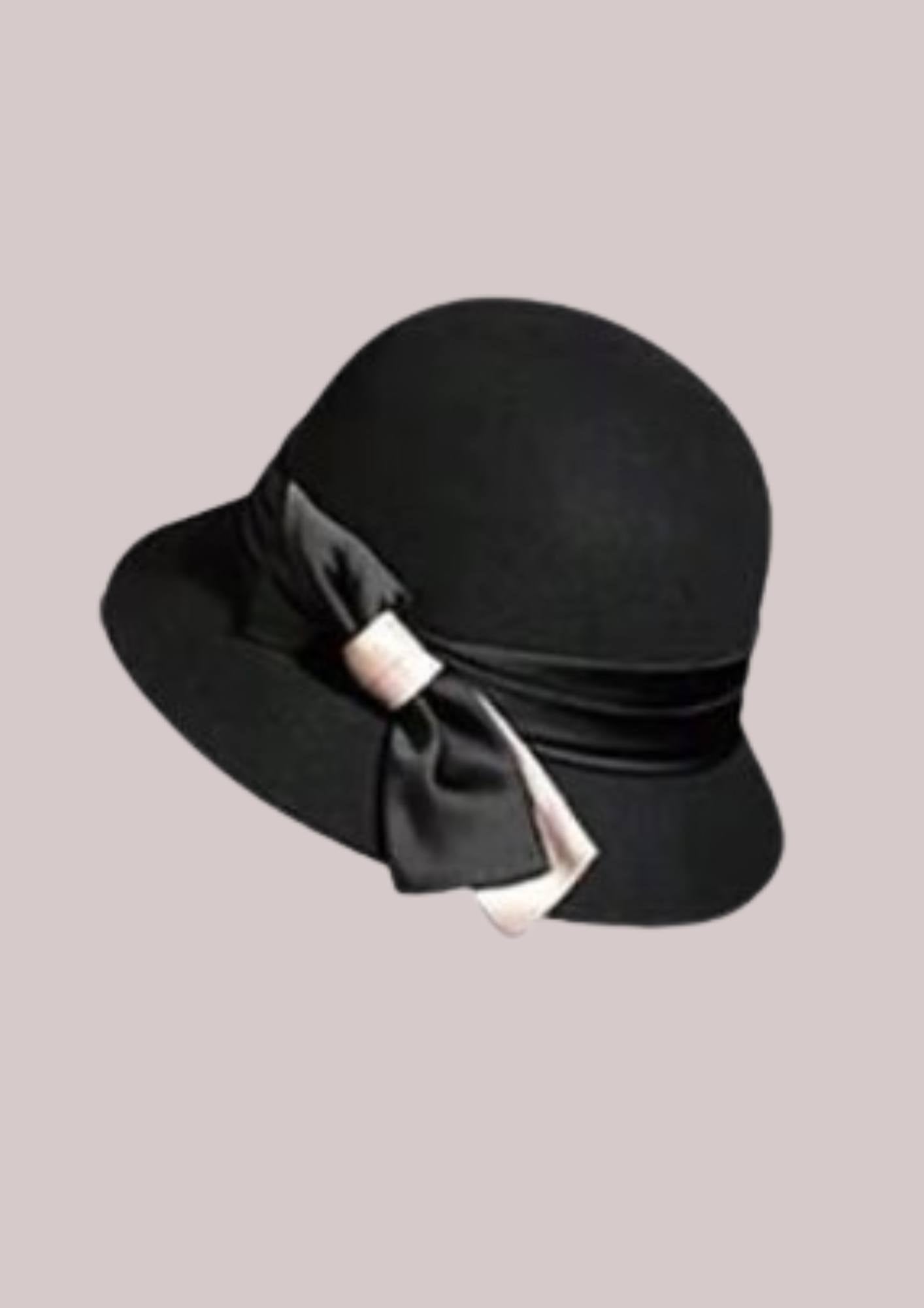 Chapeau  noir et blanc invitée de mariage | Cap-Chapeau