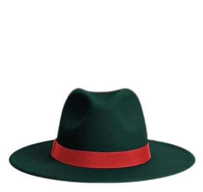 Fedora Chapeau Femme Vert Rouge | Cap-Chapeau
