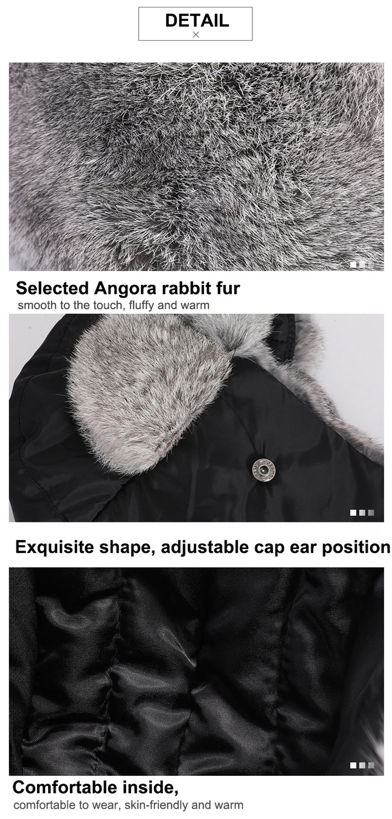 Chapka Bonnet Enfant Fourrure Lapin | Cap-Chapeau