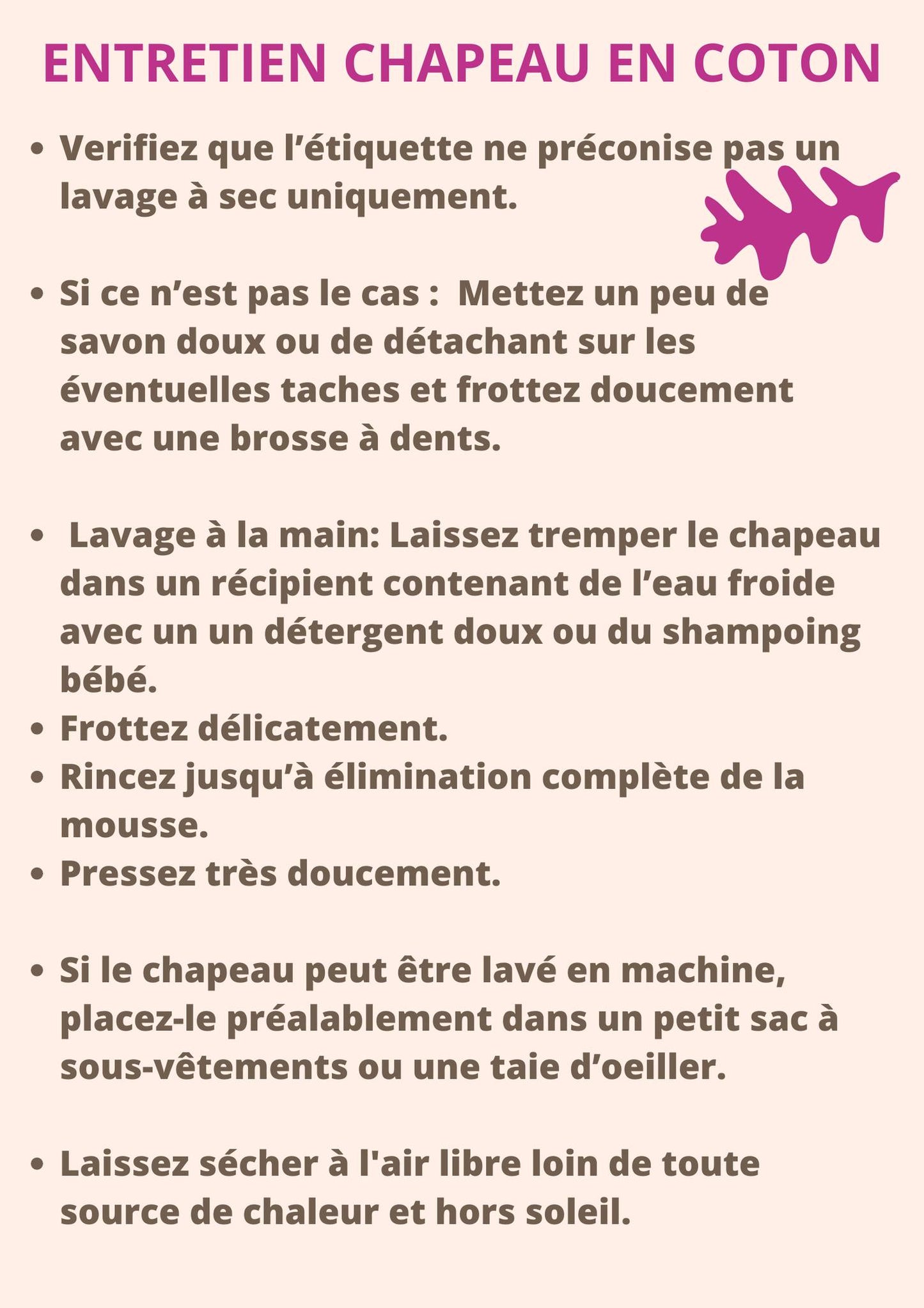 Comment laver un chapeau en coton sans l'abîmer | Cap-Chapeau