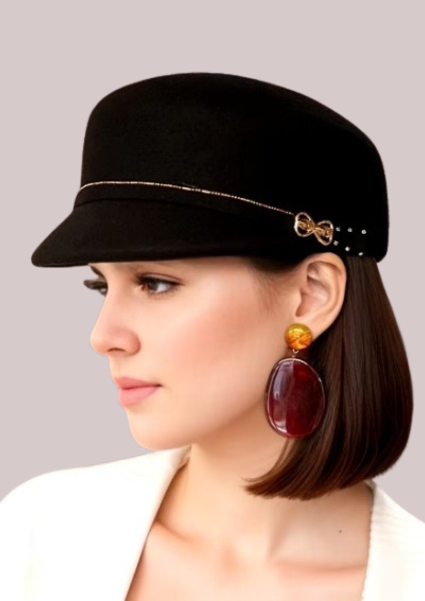 Toque Chapeau chic noir | Cap-Chapeau