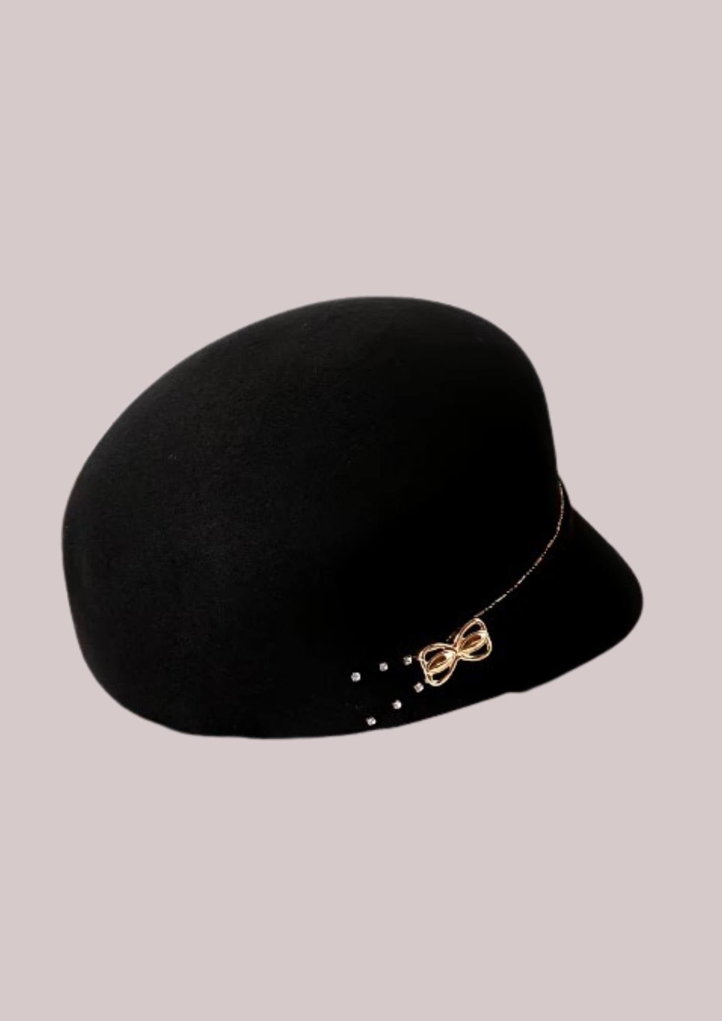 Toque Chapeau noir femme | Cap-Chapeau