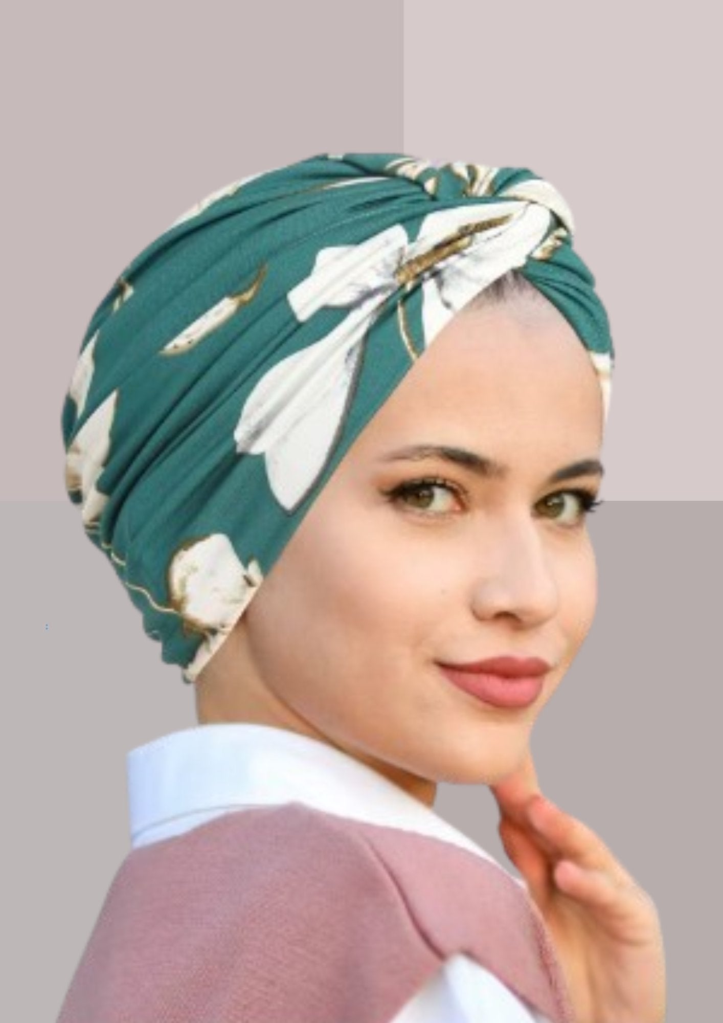 Turban femme chimio vert | Cap-Chapeau