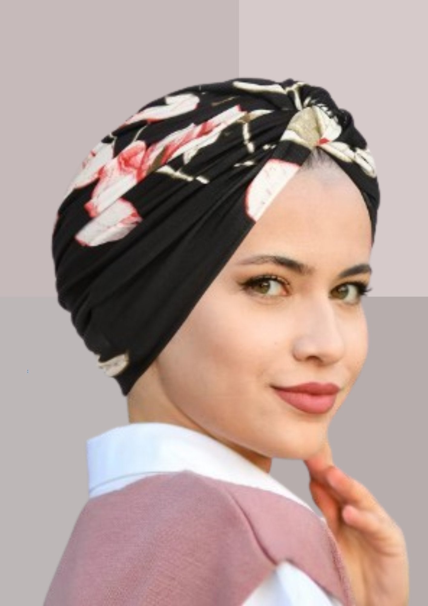 Turban femme chimio noir chic | Cap-Chapeau