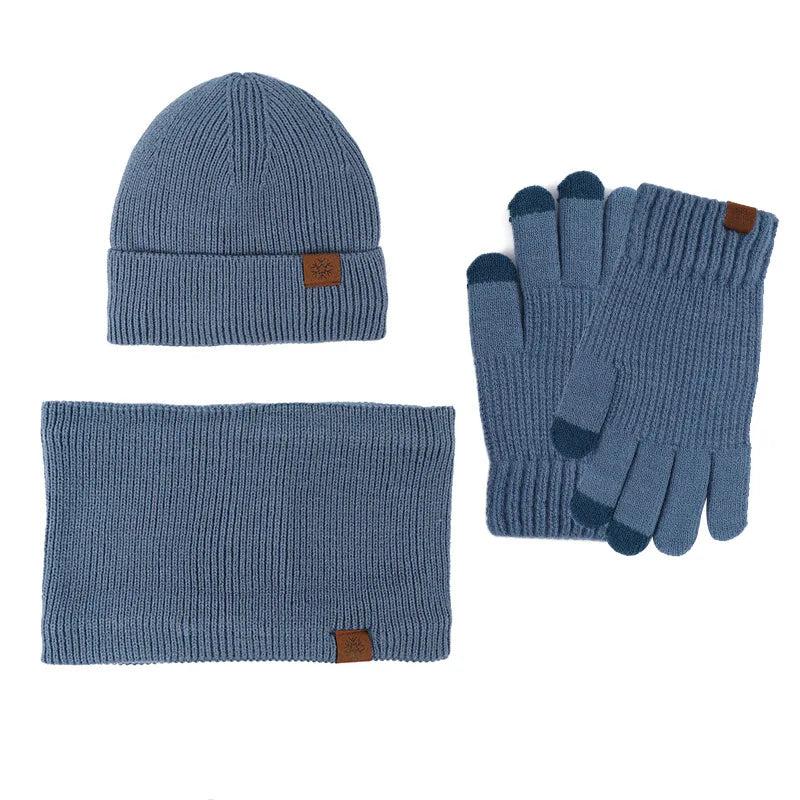 BONNET ET GANTS FEMME ET ENFANT BLEU | CAP-CHAPEAU