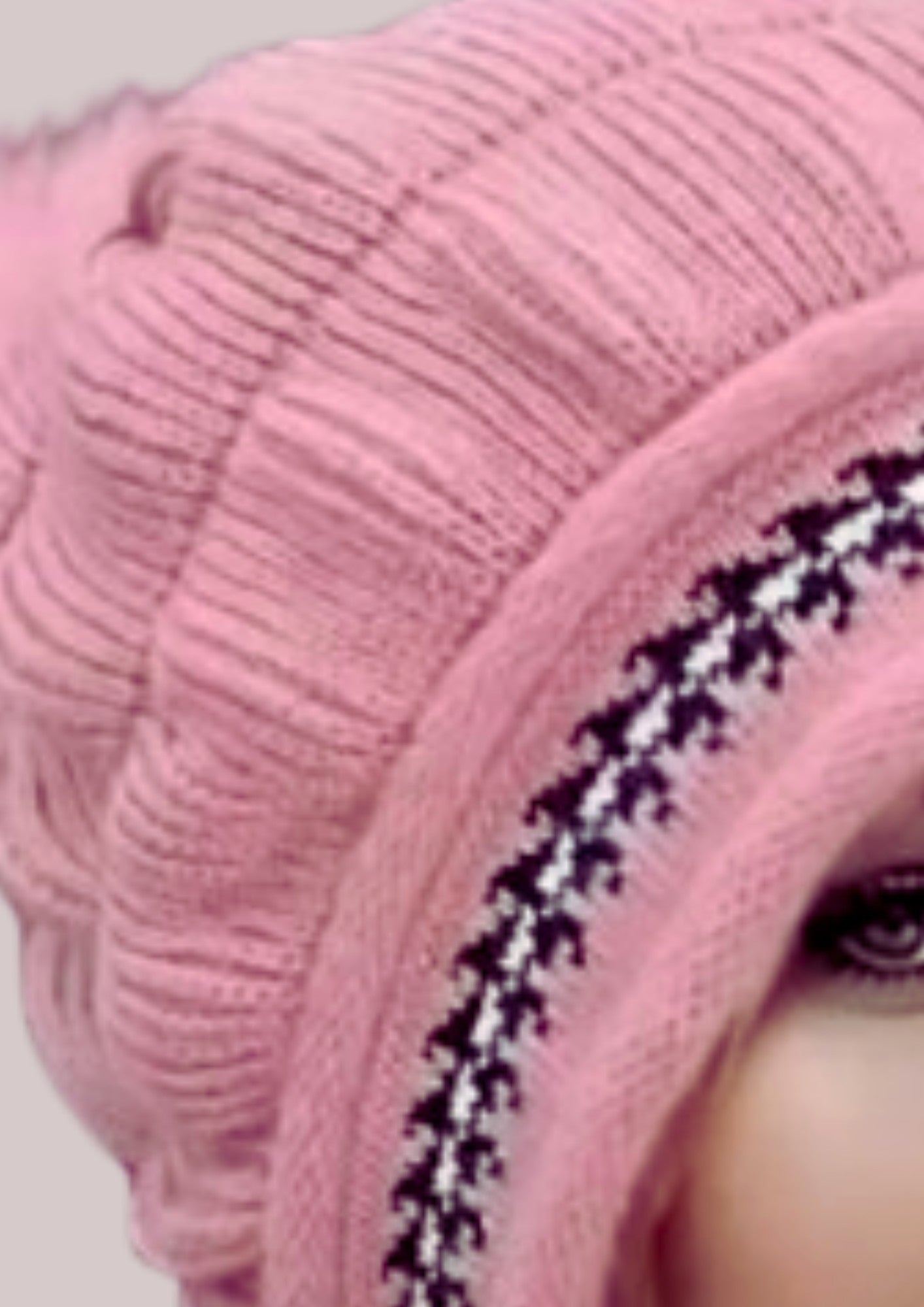 Bonnet avec pompons rose femme | Cap-Chapeau