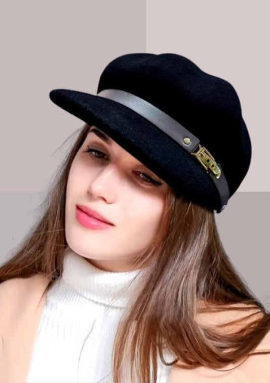 Casquette Mode Femme en noir [ Cap-Chapeau