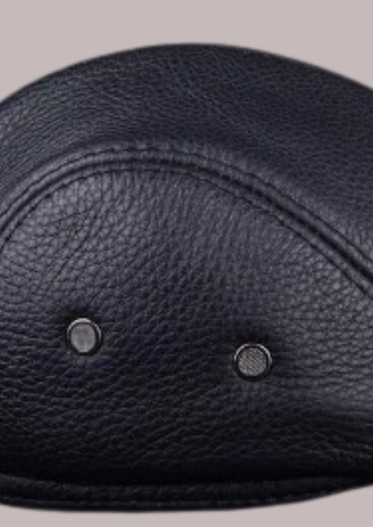 casquette en cuir noir doublée homme | Cap-Chapeau