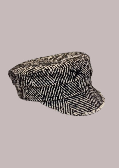 Casquette chic femme noir et blanc  | Cap-Chapeau