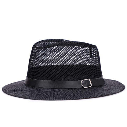 Chapeau panameen noir aéré | Cap-Chapeau