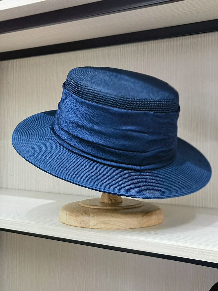 Joli Chapeau de Paille Femme Chic Bleu | Cap-Chapeau