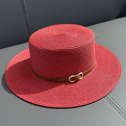 Chapeau de paille Femme Chic Rouge  Eté | Cap-Chapeau