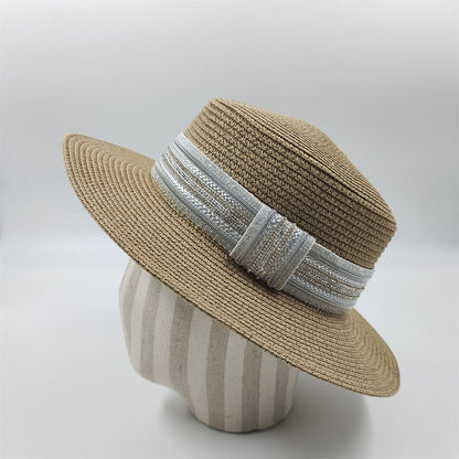 CHAPEAU HABILLE FEMME TAUPE ET ARGENT