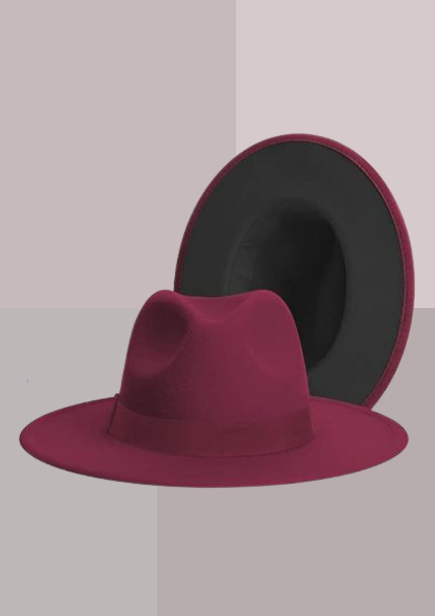 Fedora Chapeau Noir et Prune | Cap-Chapeau