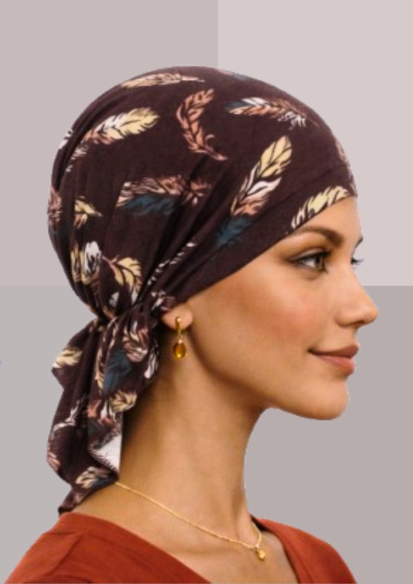 Bandeau cheveux femme marron en coton  | Cap-Chapeau